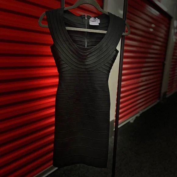 Herve Leger Dresses | Black Authentic Herve Leger Bandage Dress In Excellent Condition. | Color: Black | Size: Xs | Darkandlovely83's Closet Herve Leger Dresses | Black Authentic Herve Leger Bandage Dress In Excellent Condition. | Color: Black | Size: Xs | Darkandlovely83's Closet